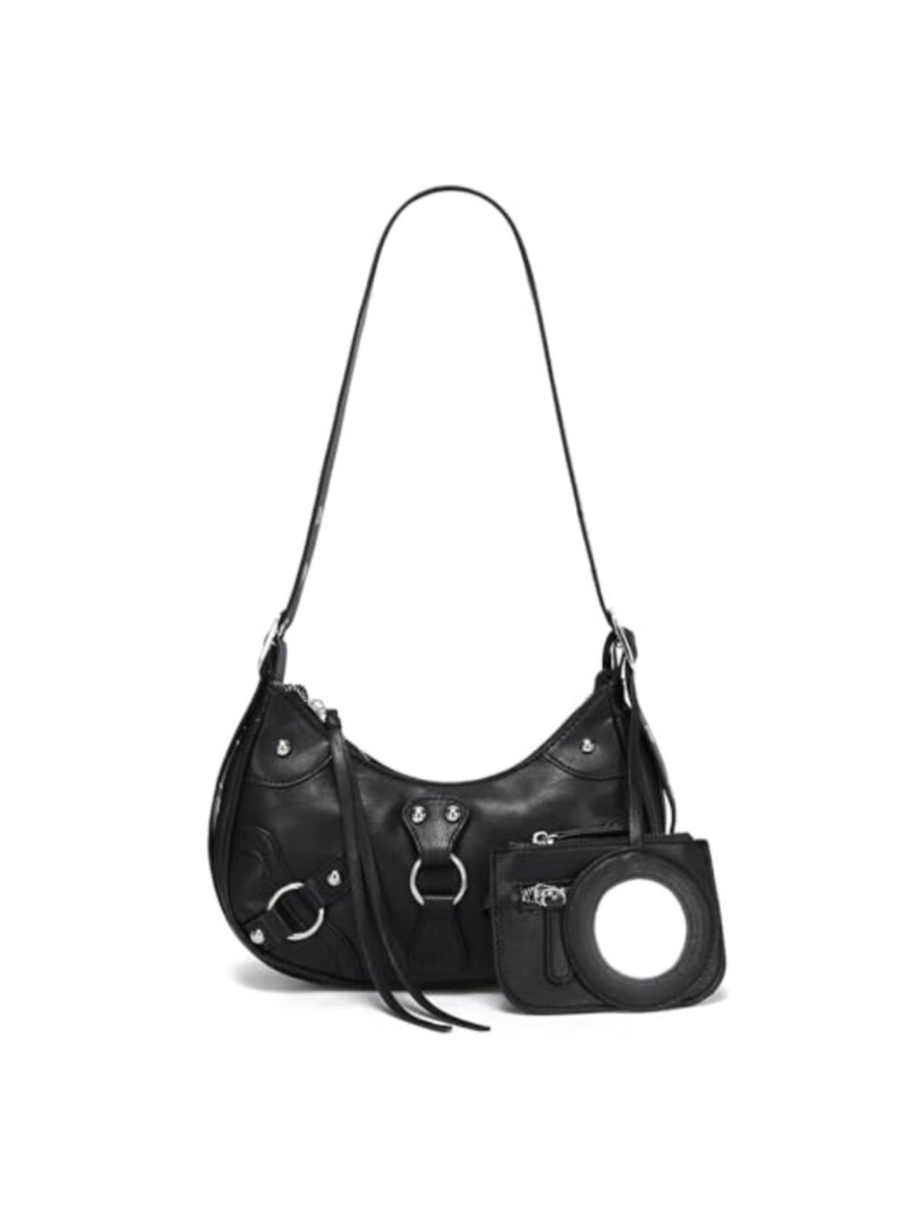 Y2K Punk Shoulder Bag Mini Crossbody PU Leather Women's